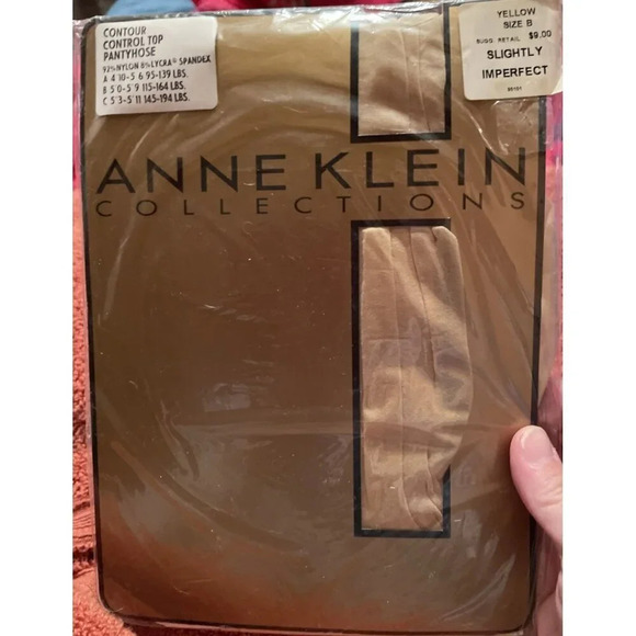 Ann‎ Klein Collection Size B Yellow Slightly Imperfect Control Top Pantyhose NEW - Picture 1 of 2